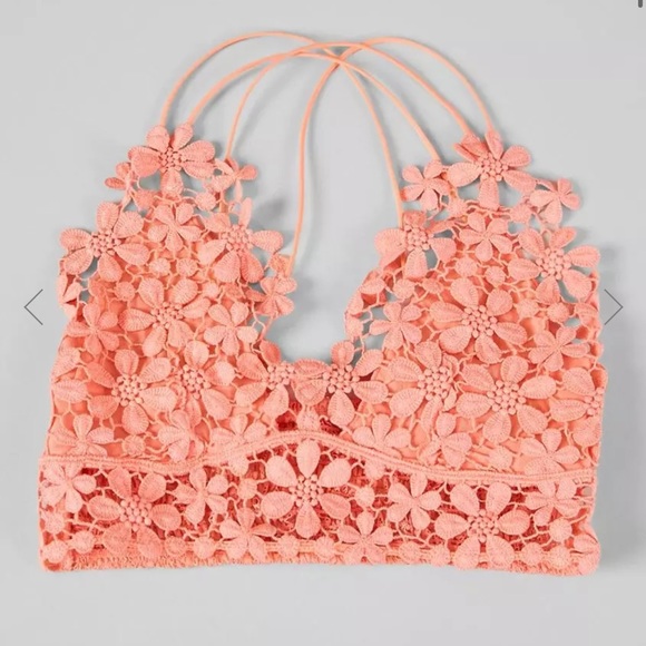 Free People Other - Free People Miss Dazie Bralette Peach Medium NWT